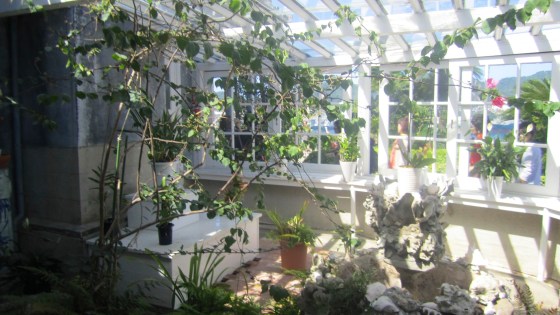 Sun room at Glover's home