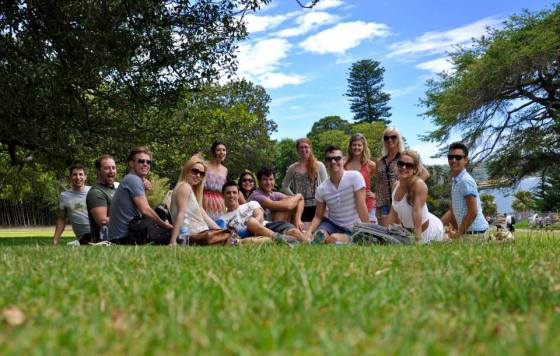 The gang at a picnic