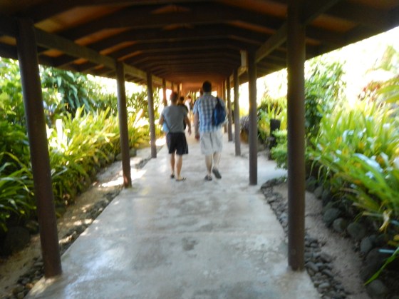 Entering the resort