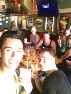 Post-performance celebration