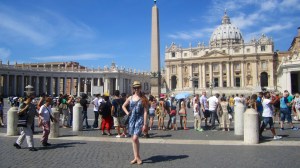 In front of St. Peter's Basilica