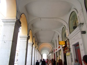 Walking to the shops