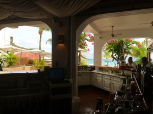 View from the bar
